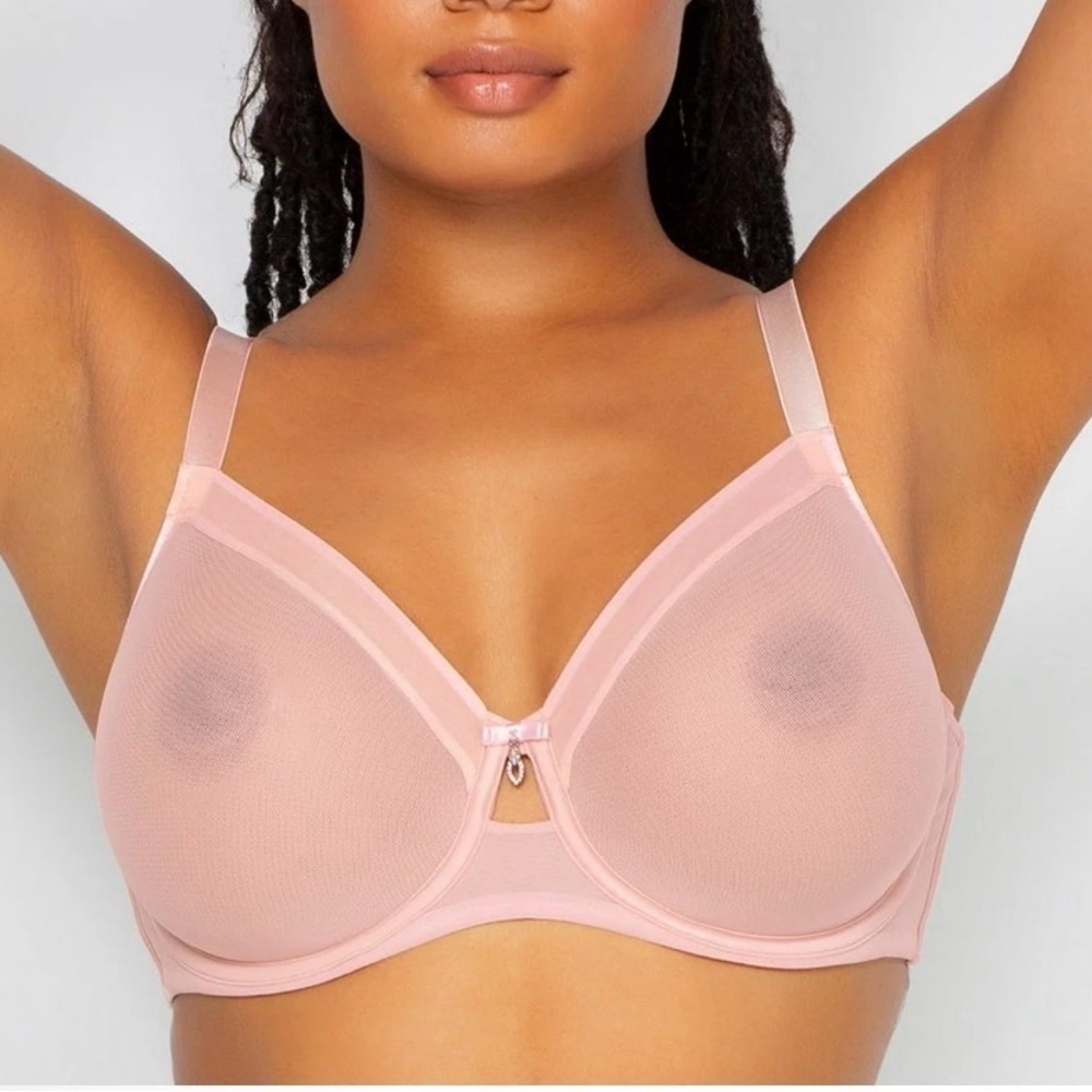 Curvy Couture Sheer Mesh Unlined Underwire - Picture 2 of 10